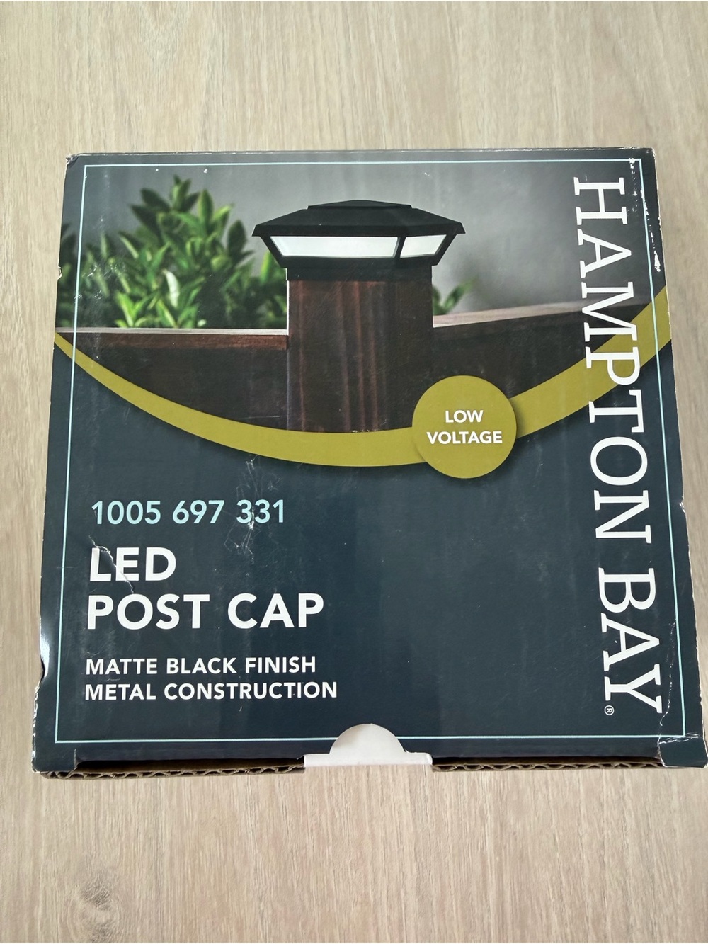 New Hampton Bay Matte Black LED Post Cap